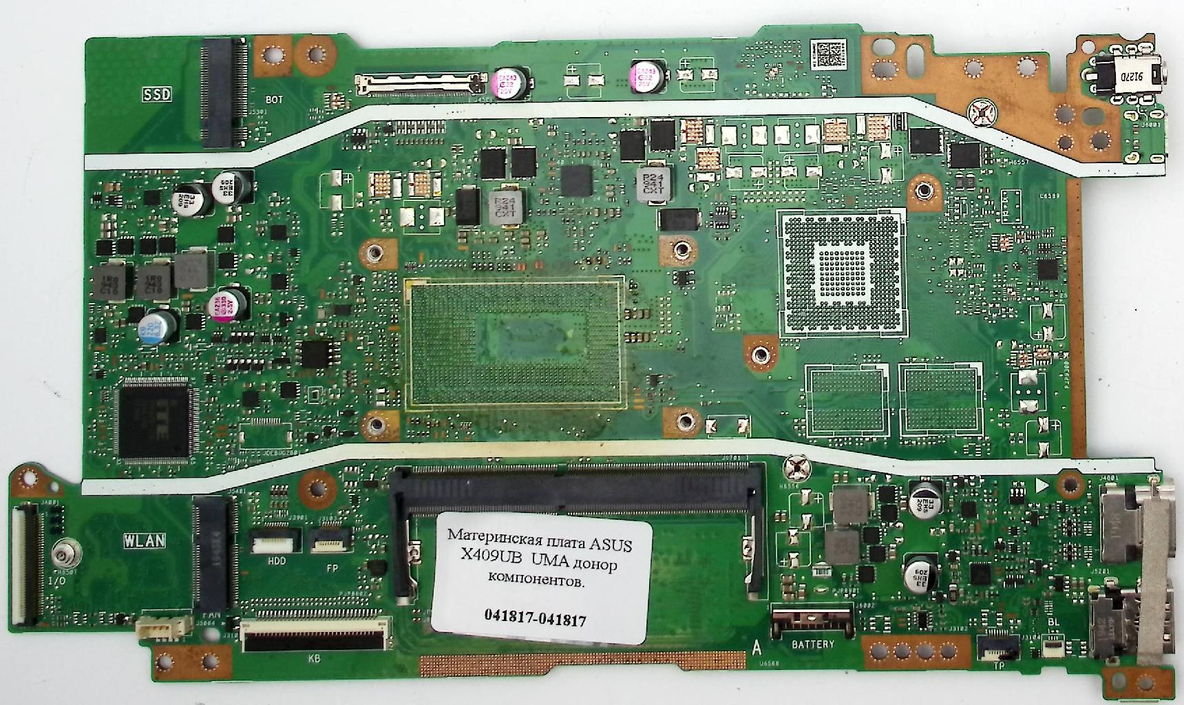 Материнская плата ASUS X409UB  UMA донор компонентов.