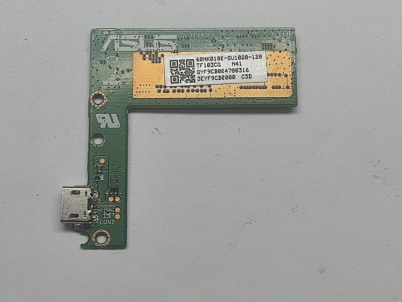 Плата с разъемом зарядки и контроллером тачскрина для Asus для Transformer Pad TF103CG