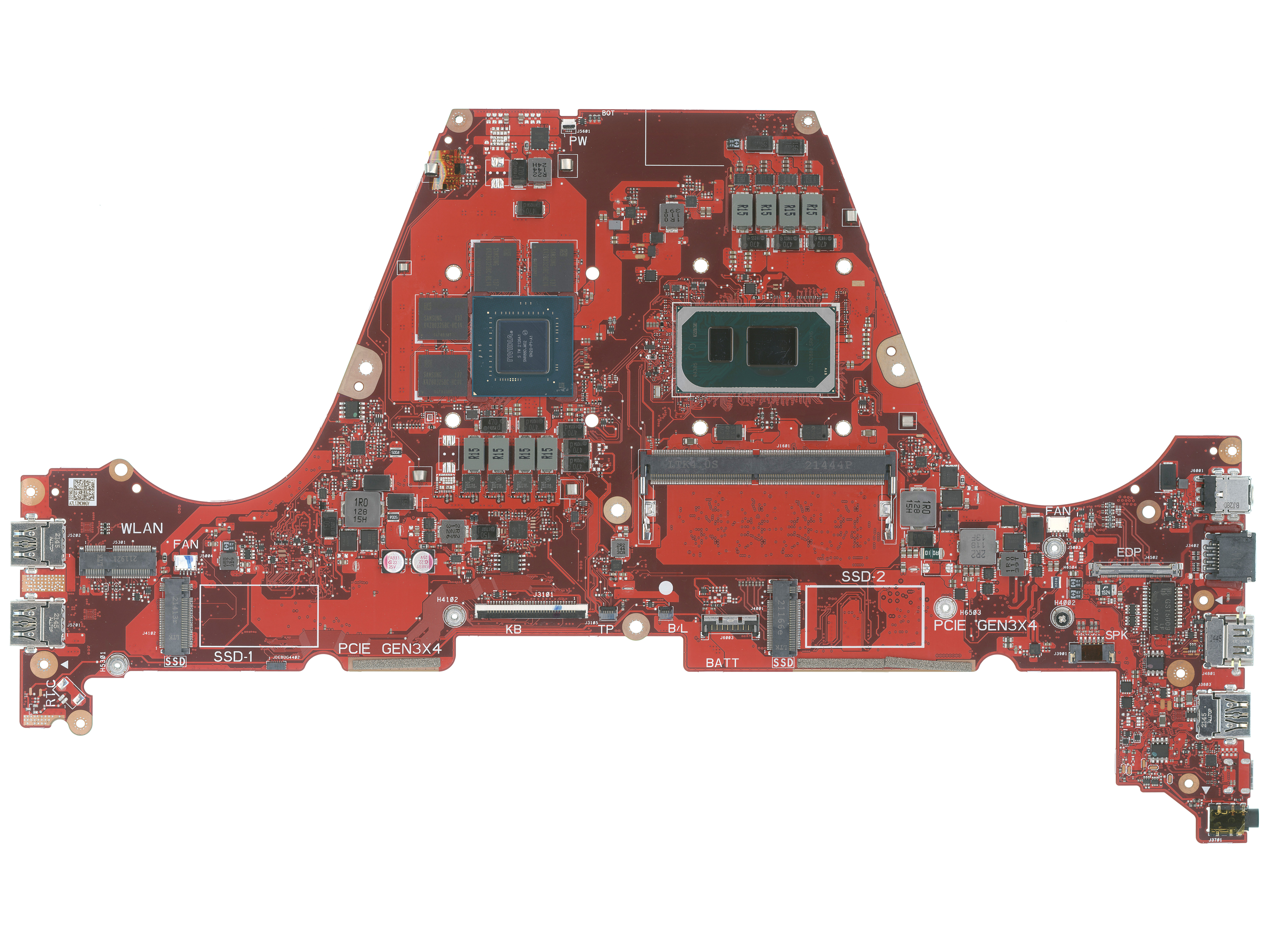 Материнская плата ASUS FX516PE i5-11300H, RTX3050Ti сколы на видеочипе