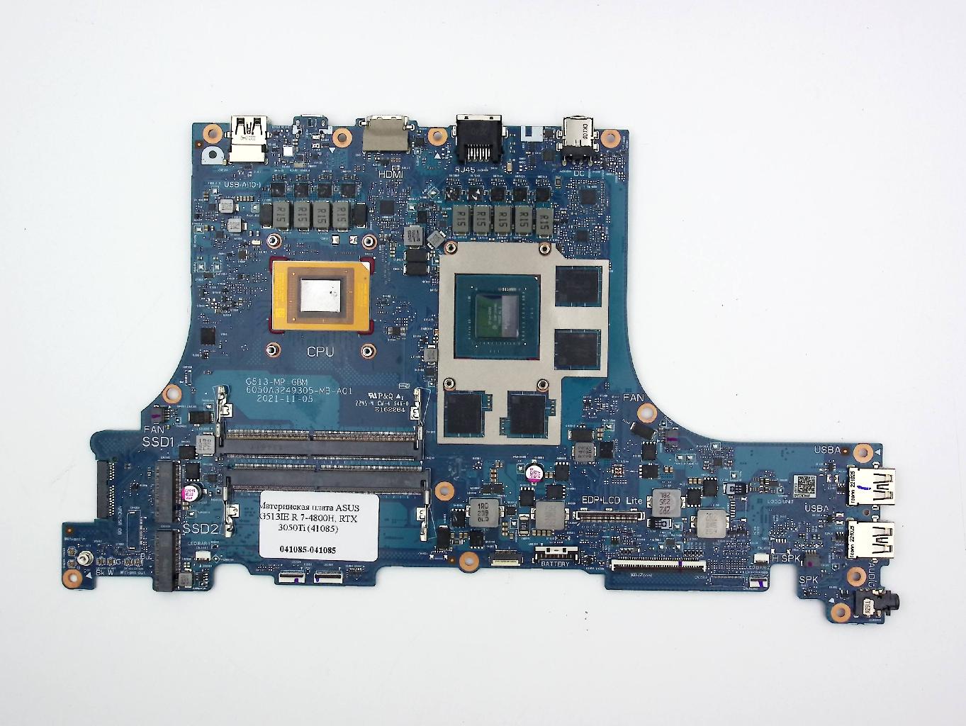 Материнская плата ASUS G513IE R7-4800H, RTX3050Ti (41085) Материнская плата ASUS G513IE R7-4800H, RTX3050Ti (41085)