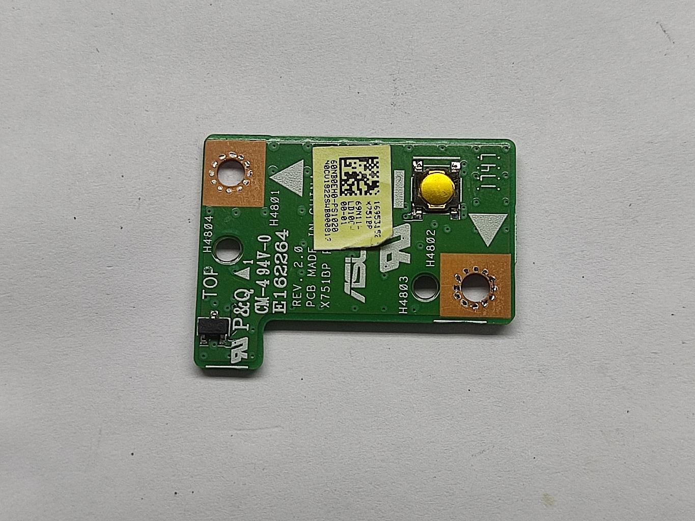Дополнительная плата Asus X751BP POWER BOARD REV: 2.0