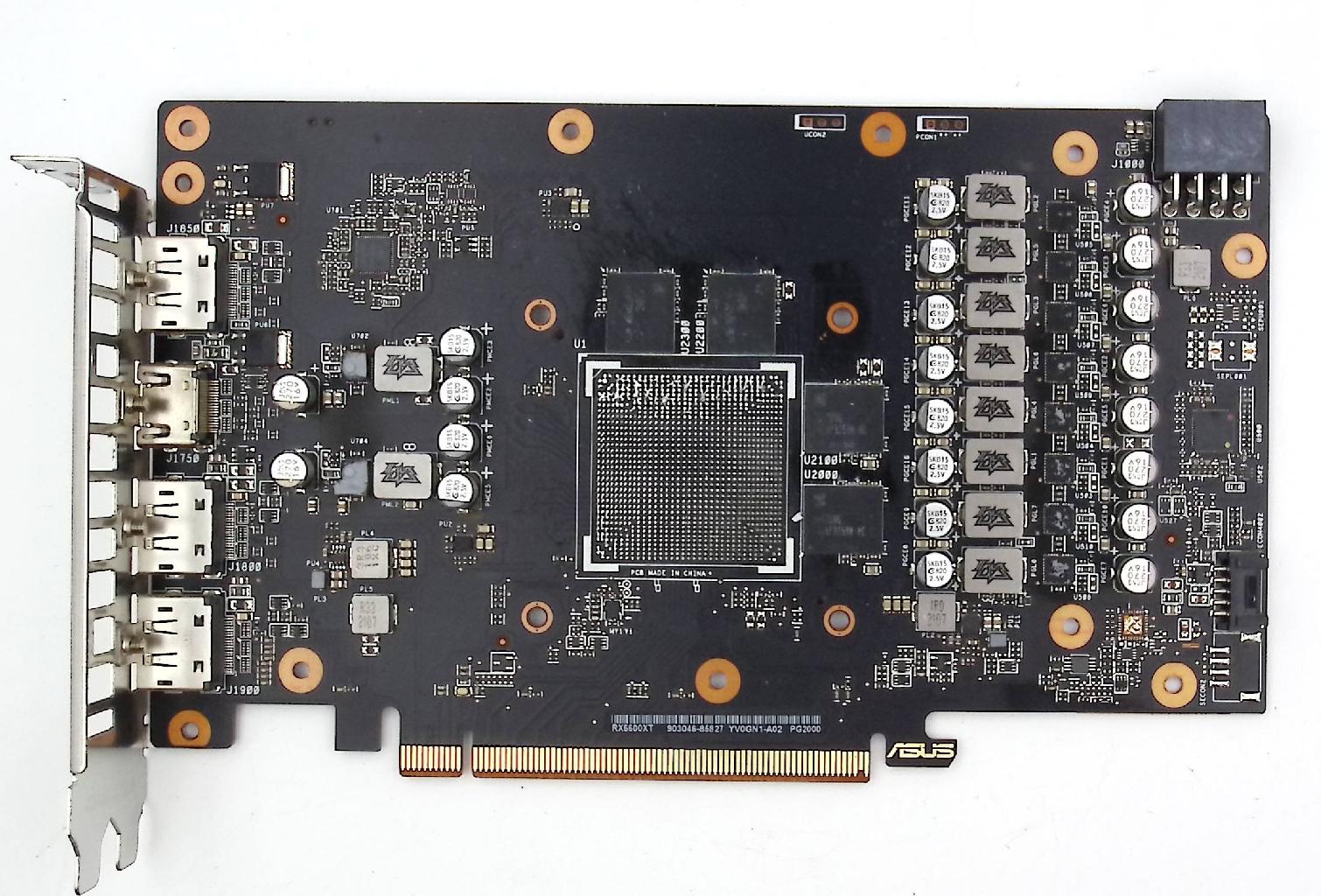 Плата-донор компонентов видеокарты ASUS RX6600XT