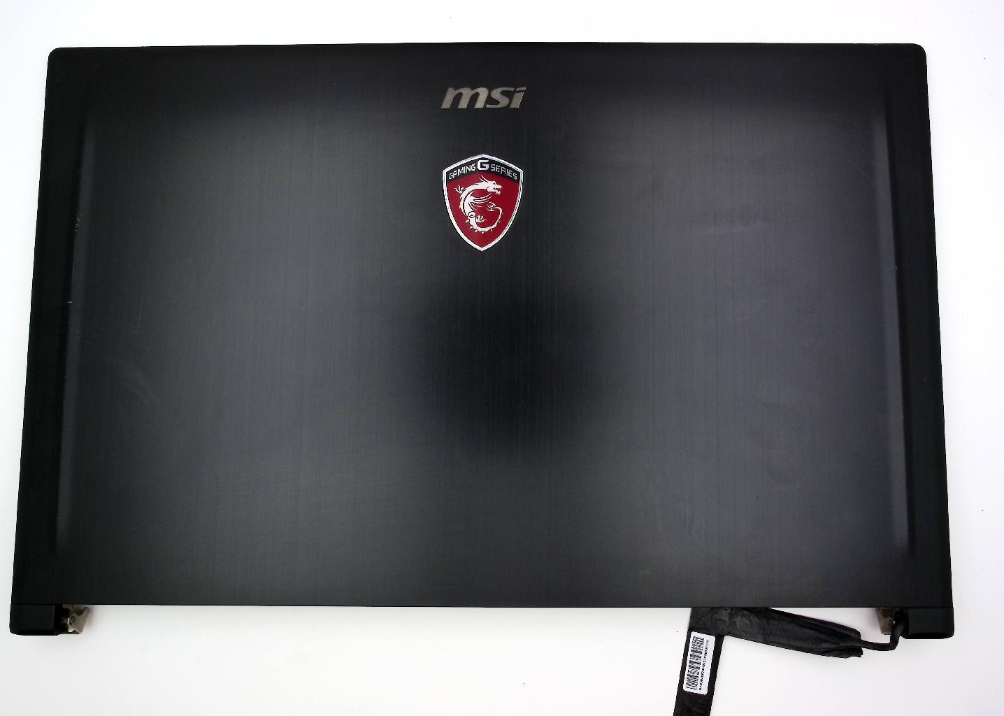 Крышка экрана в сборе с рамкой  петлями и шлейфом для ноутбука MSI GS63 GS63VR