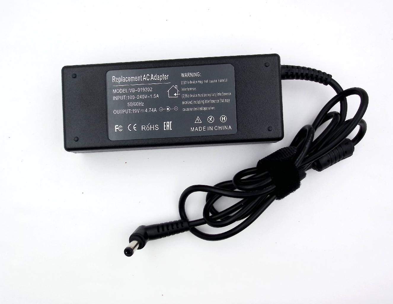 Блок питания для ноутбука 19V 4.74A, 5.5x2.5 mm
