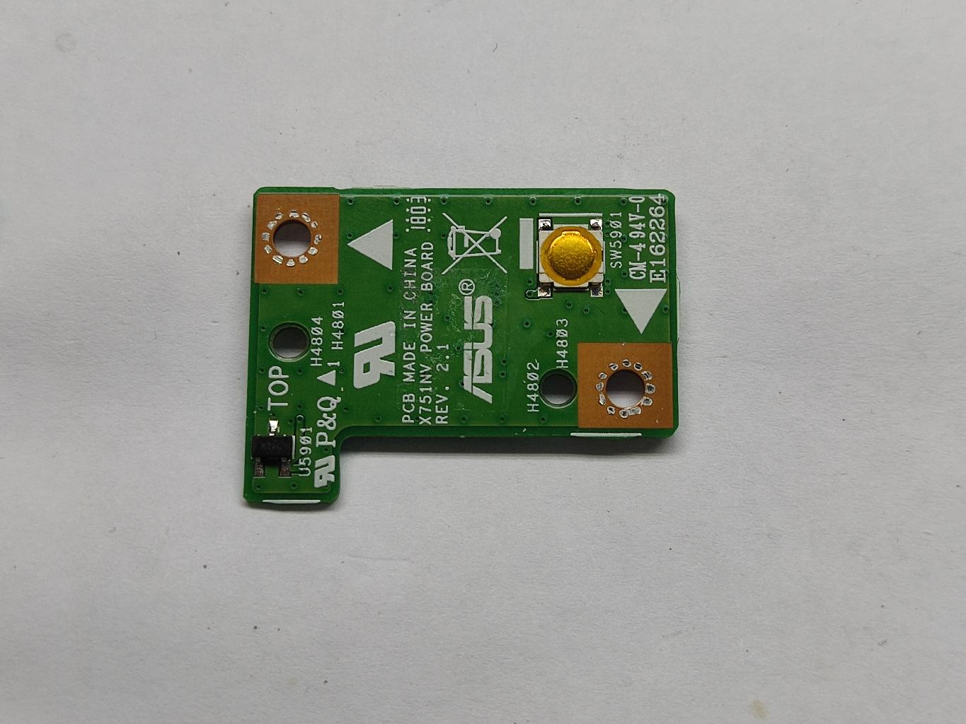 Дополнительная плата Asus X751NV POWER BOARD REV: 2.1