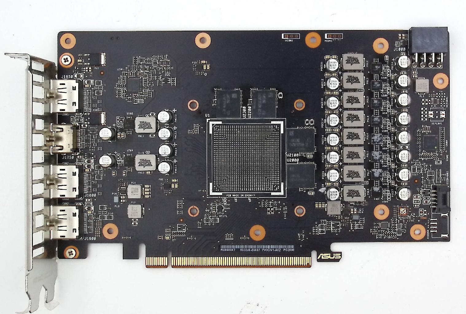 Плата-донор компонентов видеокарты ASUS RX6600XT