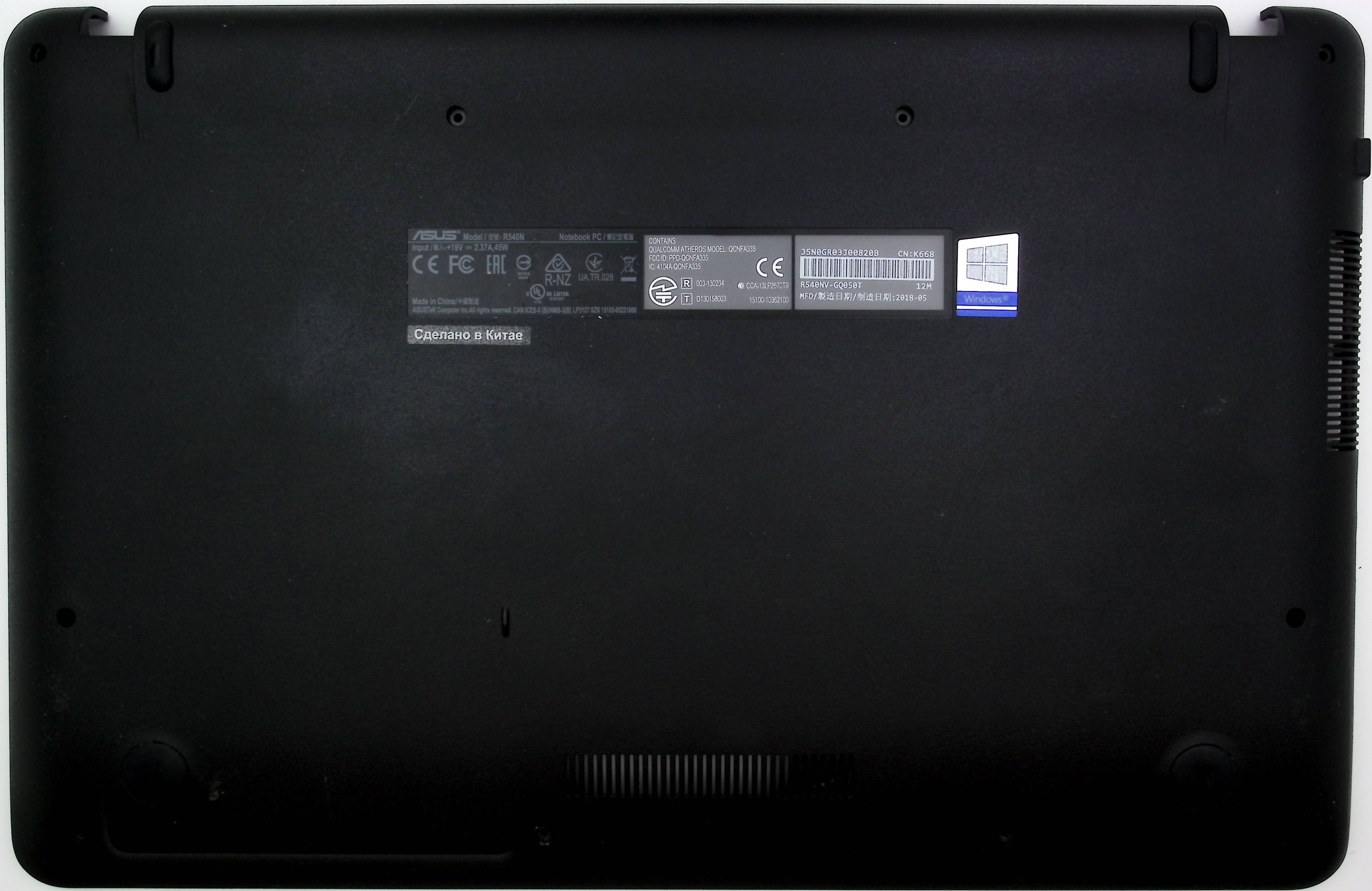 Поддон Asus R540L