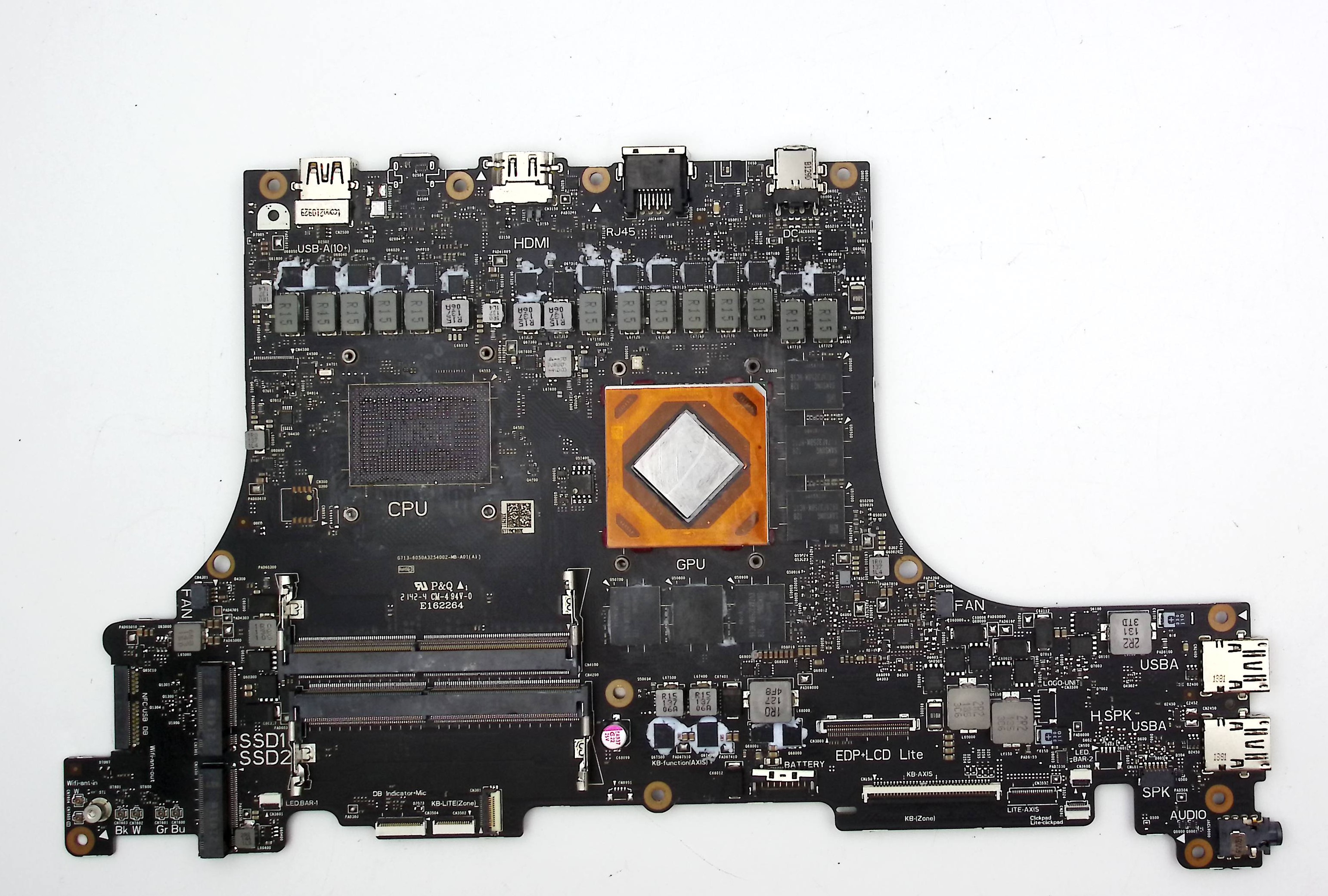 Неисправная материнская плата ASUS G513QY  донор видеочипа 215-127000106(41531)