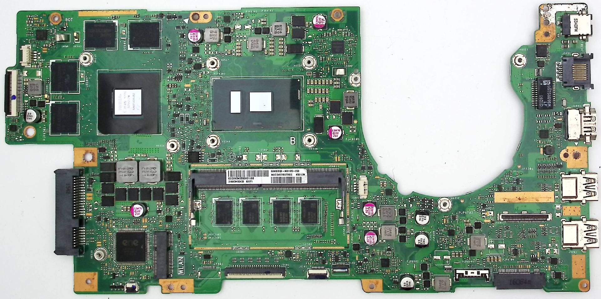 Материнская плата ASUS K501UW  донор компонентов