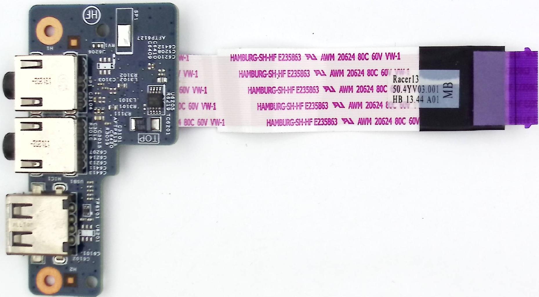Плата аудио и USB разъемов 12823-1 для ноутбука HP Probook 430 G1