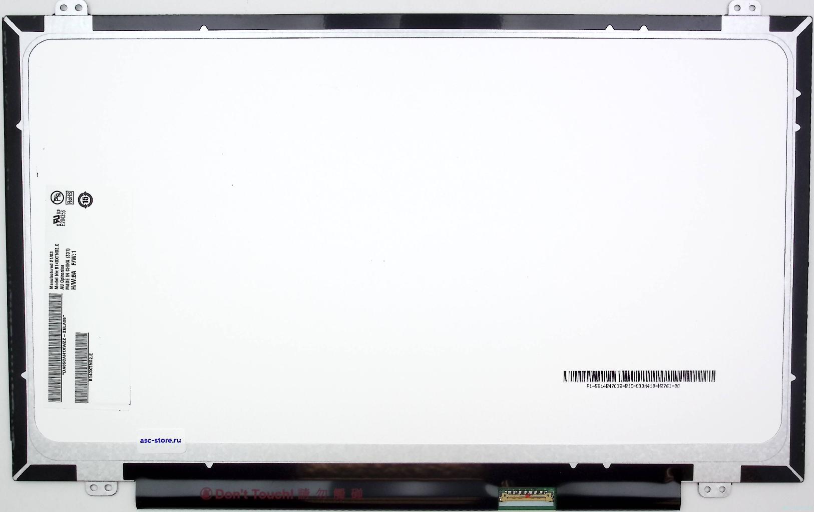 Матрица B140XTN02.E, 1366x768, 30pin, 60Hz