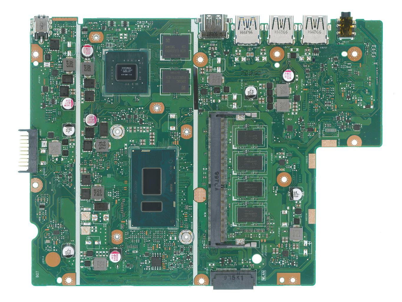 Материнская плата ASUS X540UBR (процессор PENTIUM 4417U  и видеочип MX110) Материнская плата ASUS X540UBR (процессор PENTIUM 4417U  и видеочип MX110)