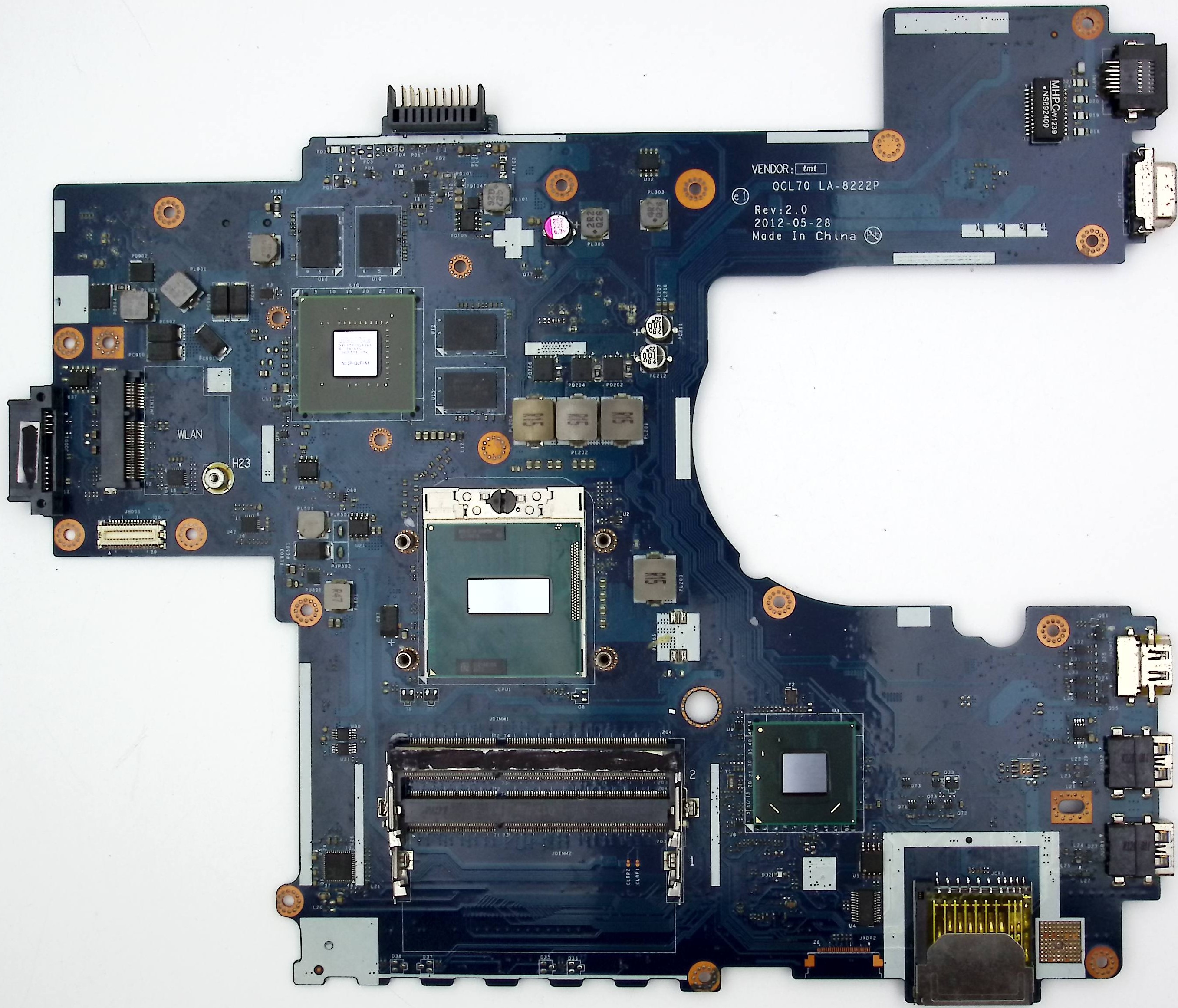 Неисправная материнская плата QCL70 LA-8222P донор компонентов ASUS K75V