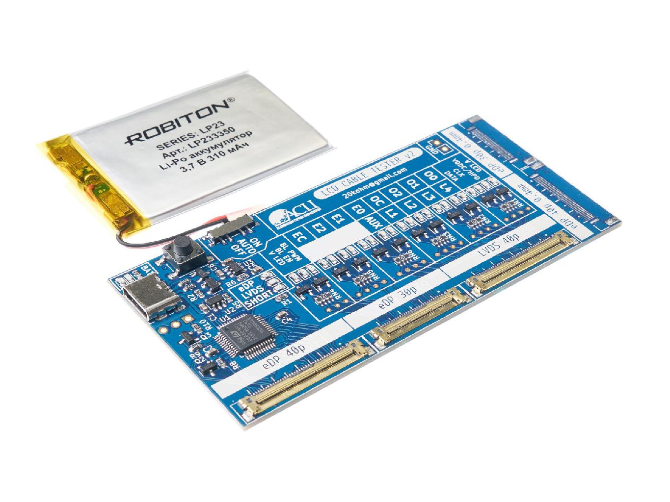 Тестер шлейфов матриц EDP/LVDS