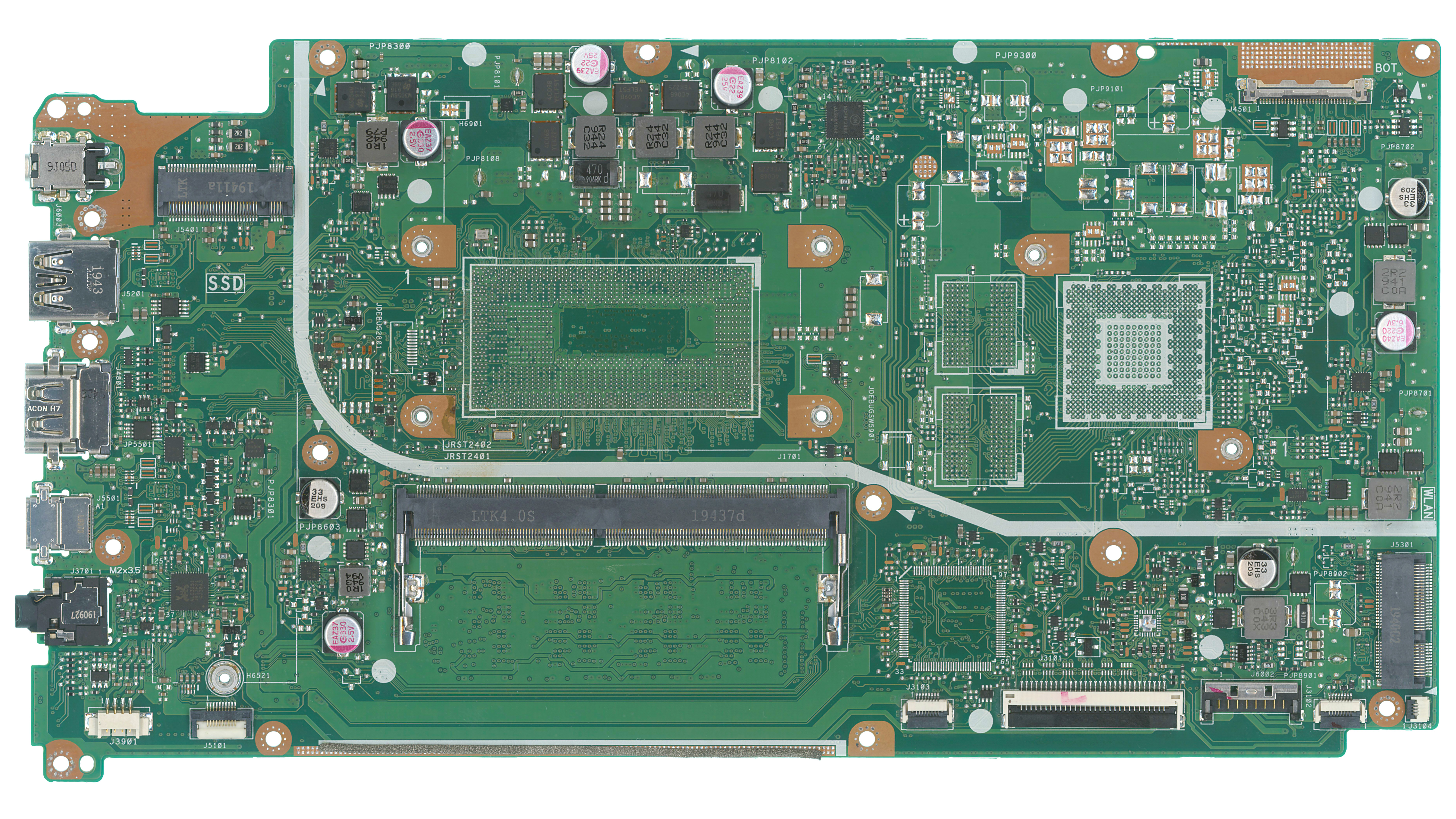 Неисправная материнская плата ASUS X512FA донор компонентов