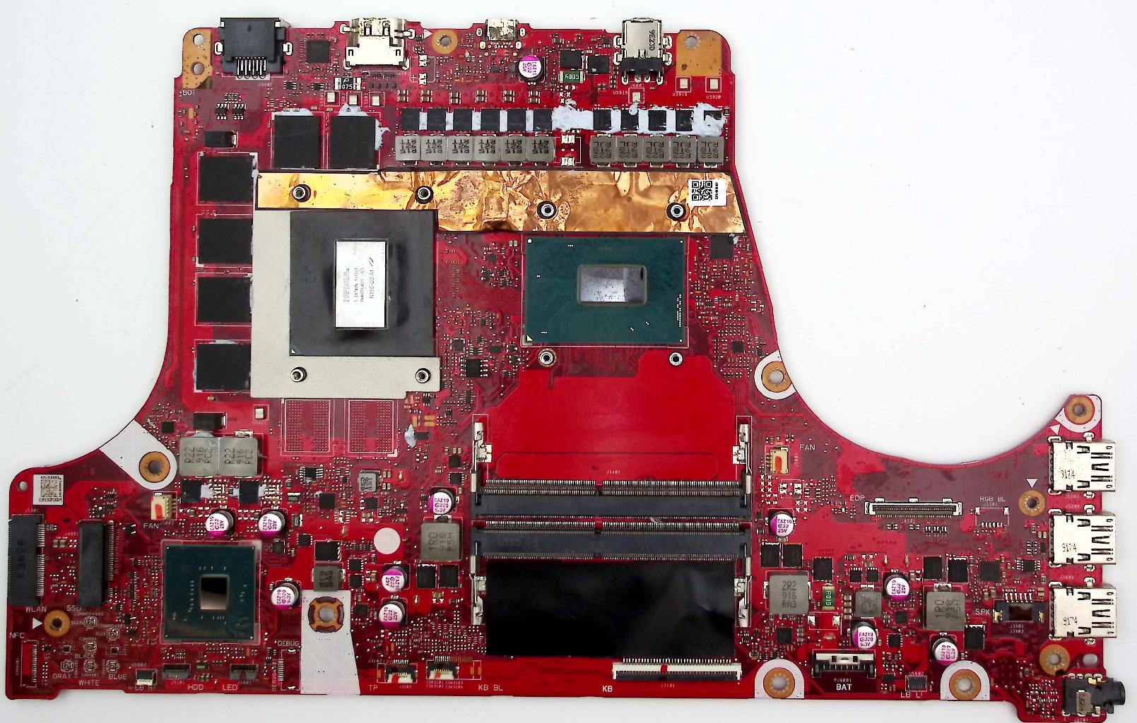 Материнская плата ASUS G531GU  донор видеочипа N18E-G0-A1