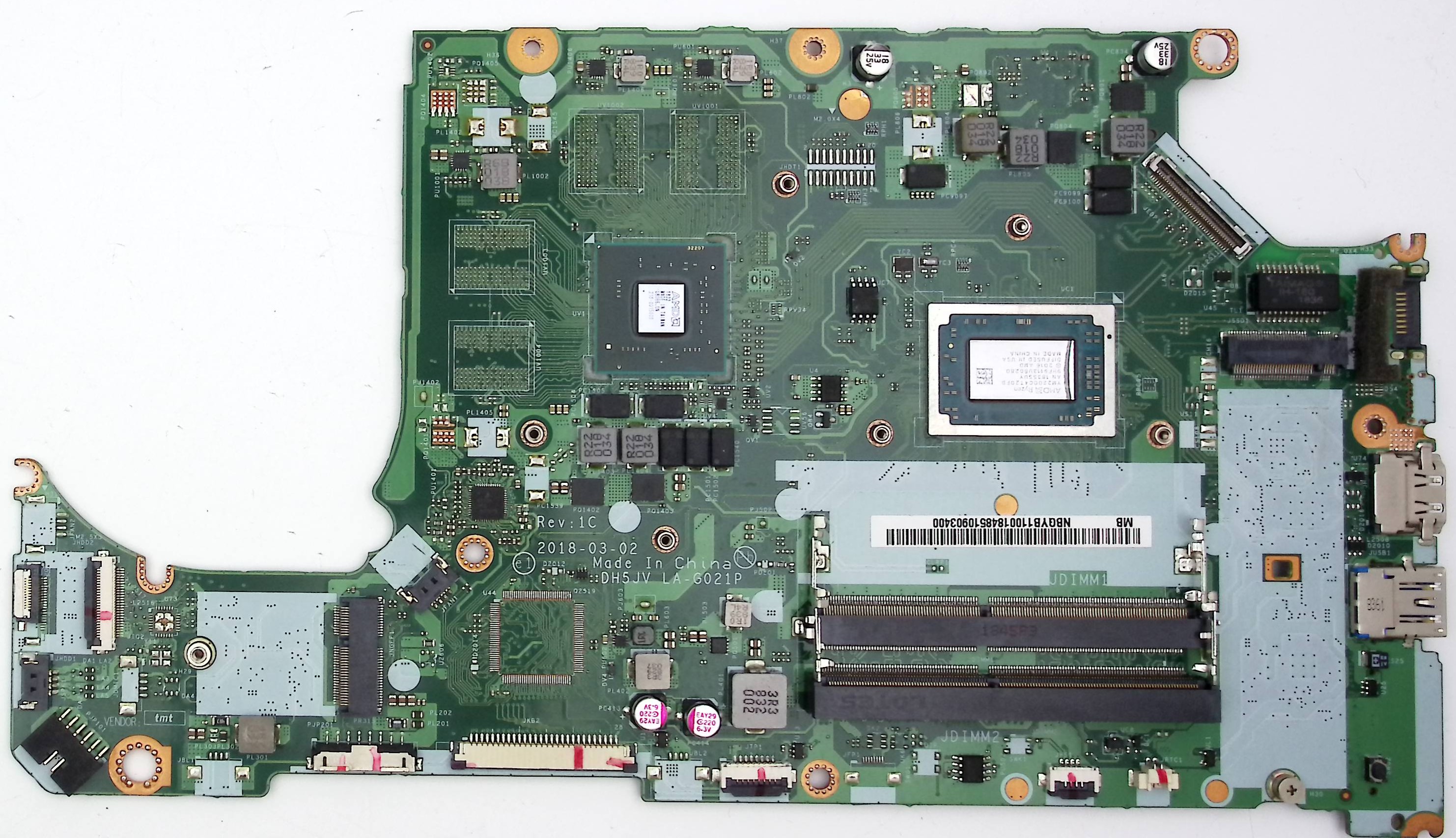 Неисправная материнская плата ACER Aspire 3 A315-41 донор компонентов