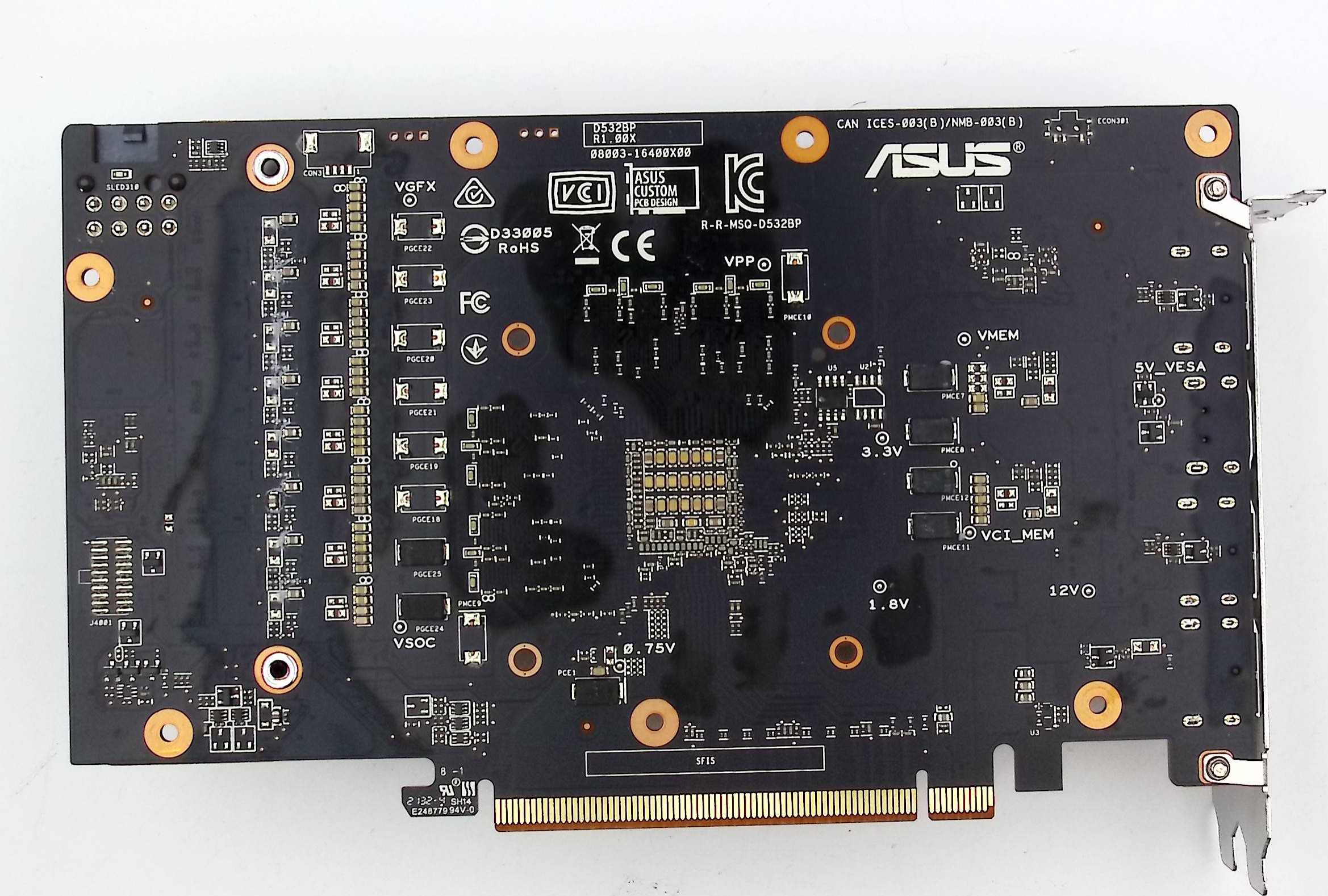 Плата-донор компонентов видеокарты ASUS RX6600XT