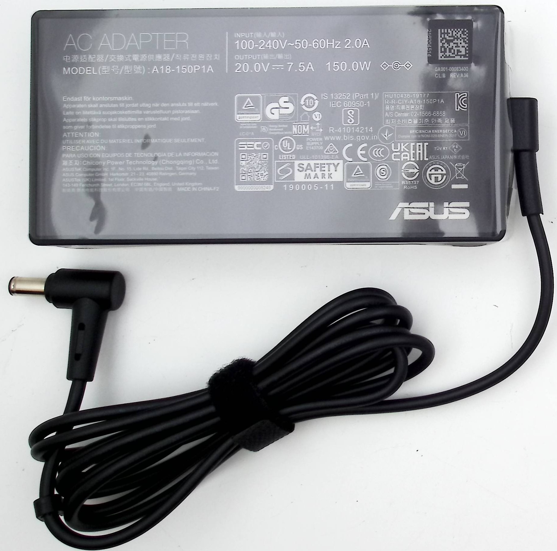 Блок питания ASUS  18V, 7.5A, 150W, 6.0х3.7mm с иглой
