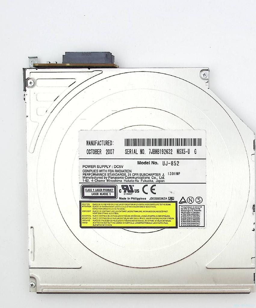 Привод DVD UJ-852 с разъемом для ноутбука Sony VGN-SZ6RXN  PCG-6S5P