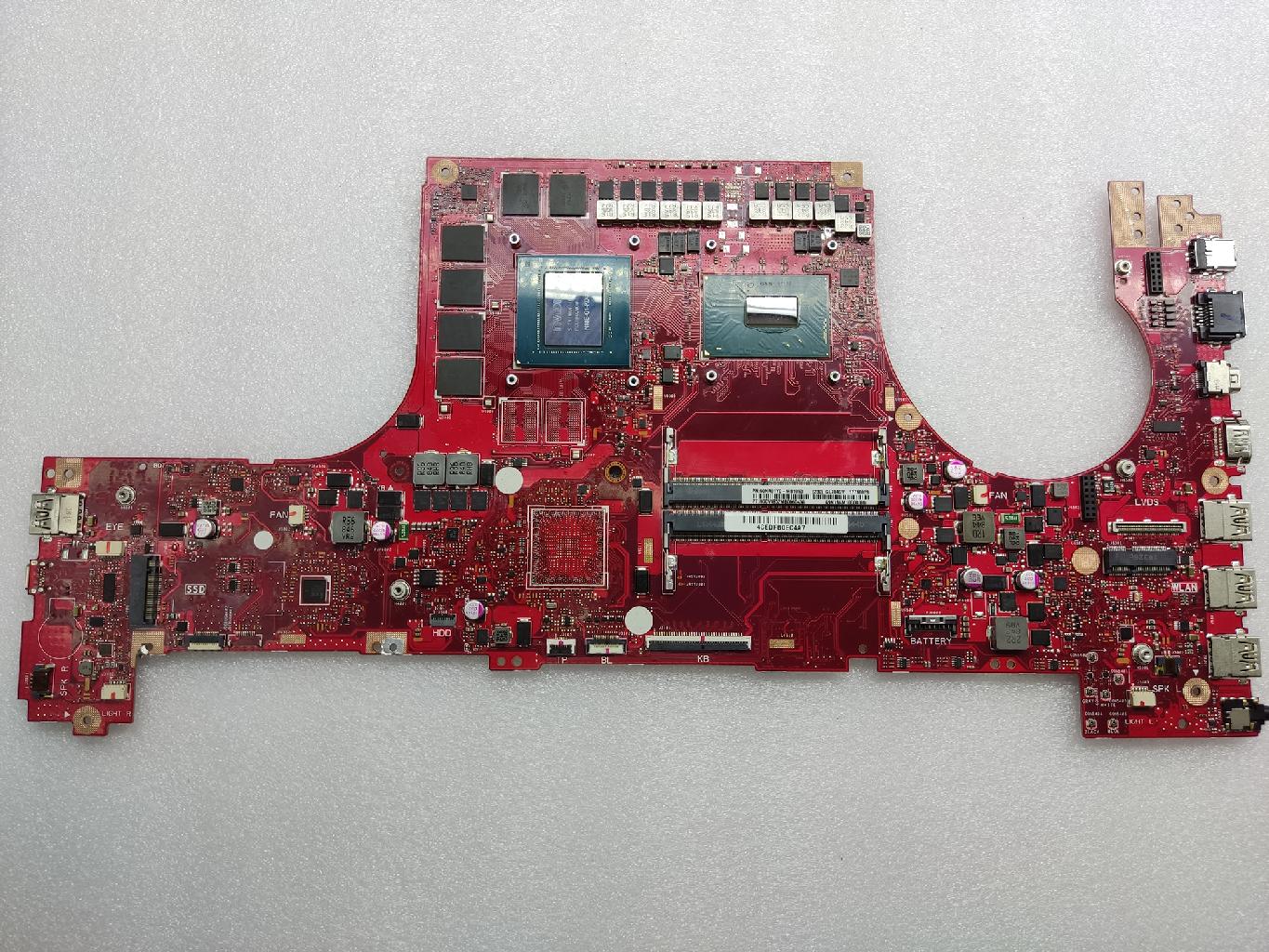 Материнская плата ASUS GL704GV донор GTX 2060 и процессора I7-8750H