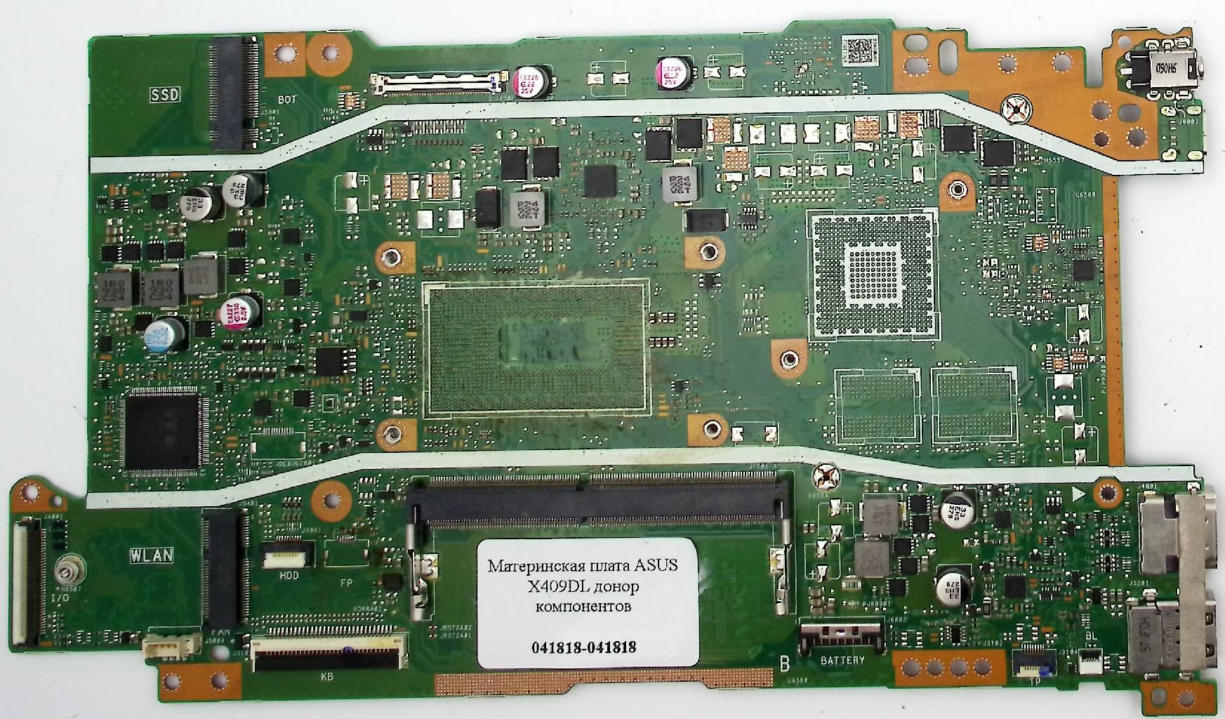 Материнская плата ASUS X409DL донор компонентов