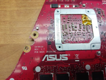 Материнская плата ASUS GX701GVR донор видеочипа N18E-G1-KD-A1