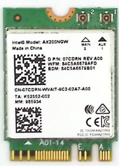 Модуль Wi-Fi AX200NGW для ноутбука DELL LATITUDE 5401 5402 5411
