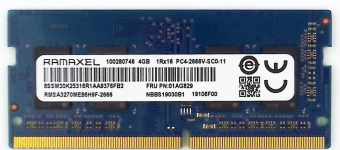SO-DIMM  DDR4 4Gb PC4-2666V RAMAXEL