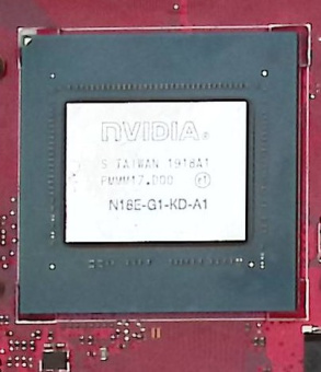 Видеочип NVIDIA GeForce RTX 2060 N18E-G1-KD-A1 на материнской плате ASUS ROG Strix SCAR II GL504GV